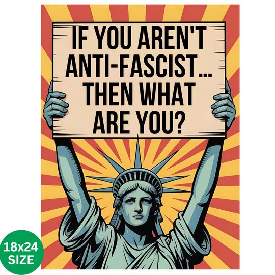 Discover No Kings In America Protest Poster Sign, Anti-Trump Resistance, Democracy Not Oligarchy Political Activist Poster, Resist Fascism Rally Sign