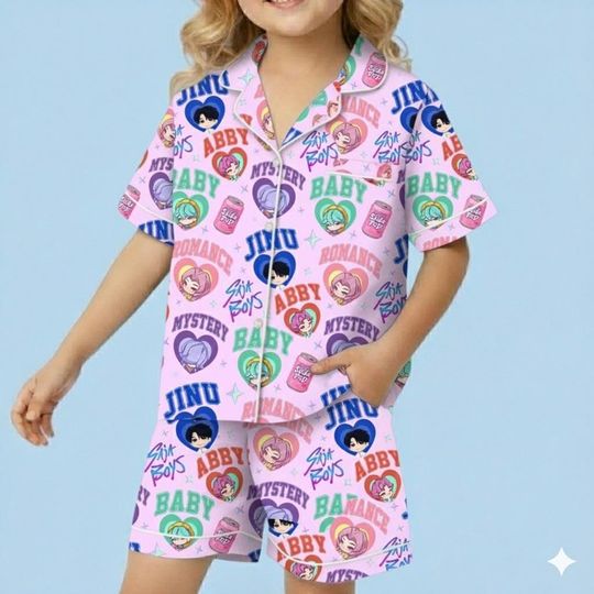 Discover Kpop Sajaboys Pajama Set, Kpop Boy Band Pajama Set, KPOP Girls Sleepwear