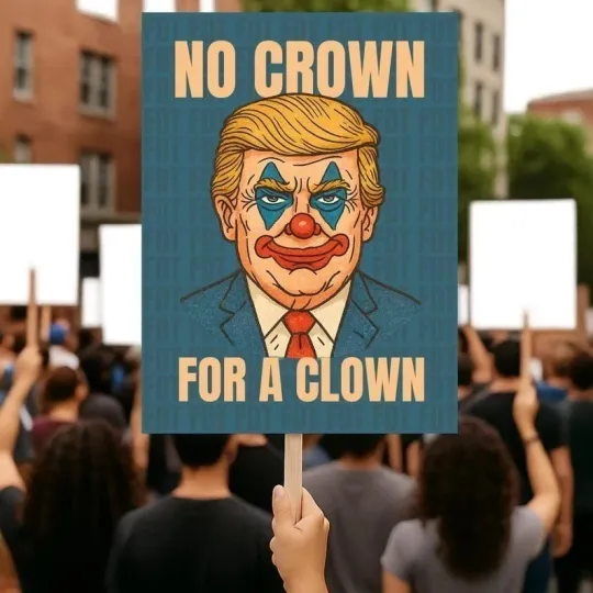 Discover No Crown for a Clown Anti Trump Protest Sign, No Kings Sign, Anti Trump Poster