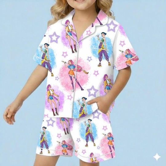 Kpop Hunters Huntrix Surface Pajama Set, Huntrix Star Pajama Set
