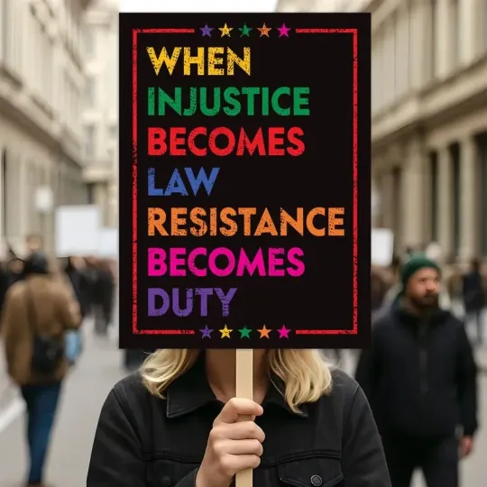 Discover No Kings In America Protest Sign, Political Activist Poster, Rally Sign