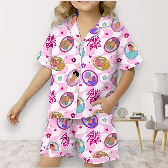 Kpop Anime Saja Mirror Pajama Set, Boy Group Youth Pajama Set, Kpop pajamas
