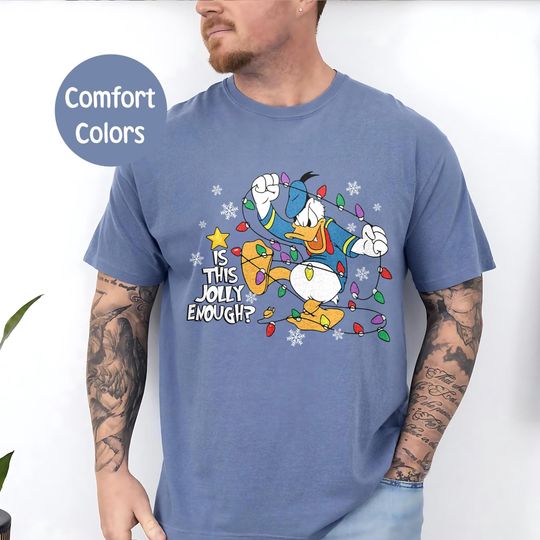 Discover Is This Jolly Enough Shirt, Disney Donald Duck Shirt, Disney Xmas Sweater, Christmas Family Trip Shirt, Holiday Family Matching Outfit