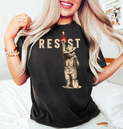 Discover SMOBEAR Resist Shirt, Environmental Activism Tee, National Park Shirt, Protect Our National Parks Shirt, Parks Over Profit Granola Girl