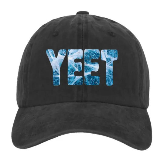 Discover YEET Graphic Baseball Cap Cool Meme Hat Adjustable Casual Streetwear Style