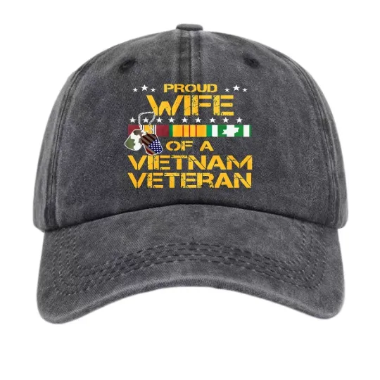 Proud Wife of Vietnam Veteran Baseball Cap – Military Tribute Hat