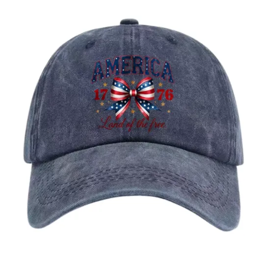 America 1776 "Land of the Free" Bow Graphic Baseball Cap