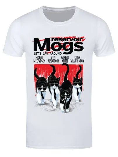 Discover Horror Cats Reservoir Mogs Men's White 3D T-Shirt