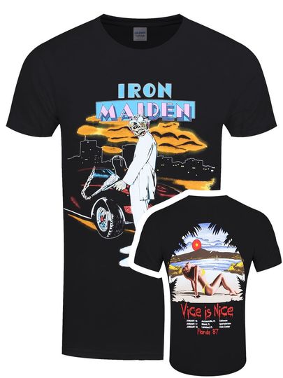 Discover Iron Maiden Vice Is Nice Men's Black T-Shirt