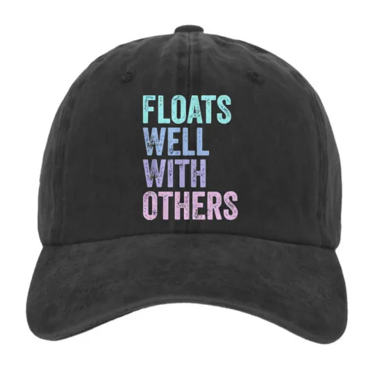 Discover Floats Well With Others Funny Graphic Baseball Cap – Adjustable Dad Hat