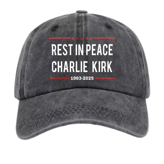 Rest In Peace Charlie Kirk 1993-2025 Patriotic Baseball Cap Dad Hat