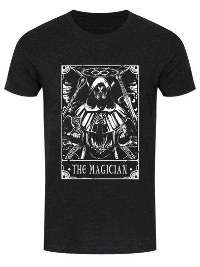 Discover Deadly Tarot - The Magician Mens Heather Black Denim T-Shirt