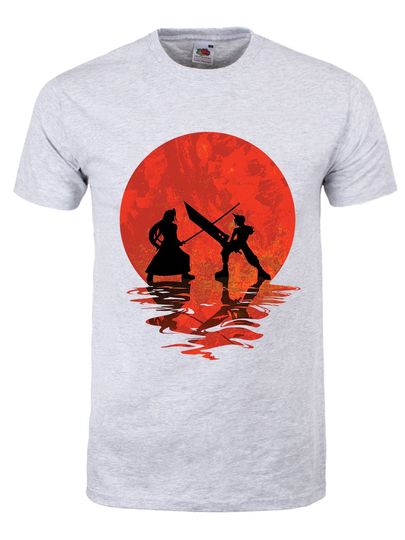 Cloud vs Sephiroth 3D Men's Grey T-Shirt