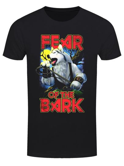 Discover Playlist Pets Fear of the Bark Men's Black T-Shirt
