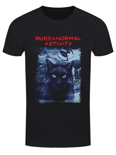 Discover Horror Cats Purranormal Activity Mens Black T-Shirt