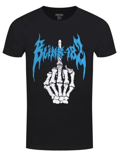 B182 Men's Black 3D T-Shirt with Middle Finger Graphic