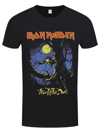 Discover Iron Maiden Fear of the Dark Moonlight Mens Black T-Shirt