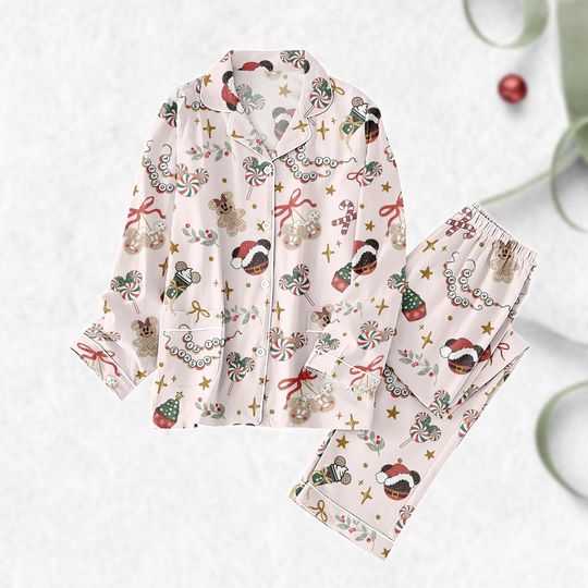 Discover Mickey Mouse Christmas Pajamas Set, Donald Duck Holiday Pajamas, Santa Mickey Head Sleepwear, Santa Disney Movie Loungewear, Xmas Gifts