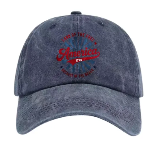 America 1776 "Land of the Free Because of the Brave" Graphic Baseball Cap