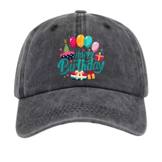 Discover Vintage-Style Birthday Element Baseball Cap - Casual Sunshade Cap