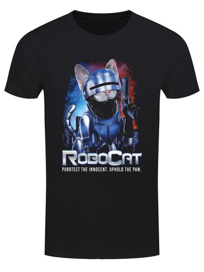 Discover Horror Cats RoboCat Men’s Black 3D T-Shirt