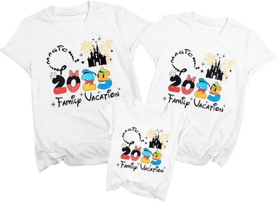 Discover Family Vacation Shirts 2025 Family Matching Outfits Magical Tshirt for Family Cruise Trip Clothes Summer Travel Tops