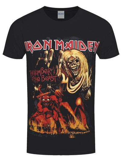 Discover Iron Maiden Number Of The Beast Men's Black T-Shirt