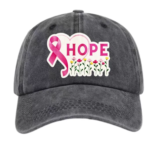 Discover "Hope"Breast Cancer Public Welfare Baseball Cap | Fashionable Peaked Cap
