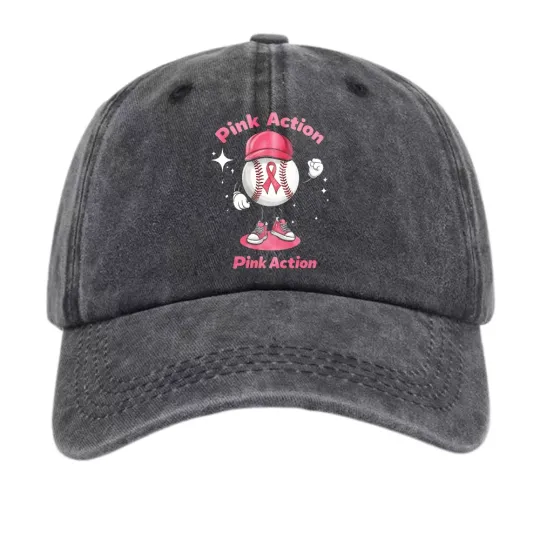 Discover "Pink Action" Breast Cancer Public Welfare Baseball Cap| Fashionable Peaked Cap