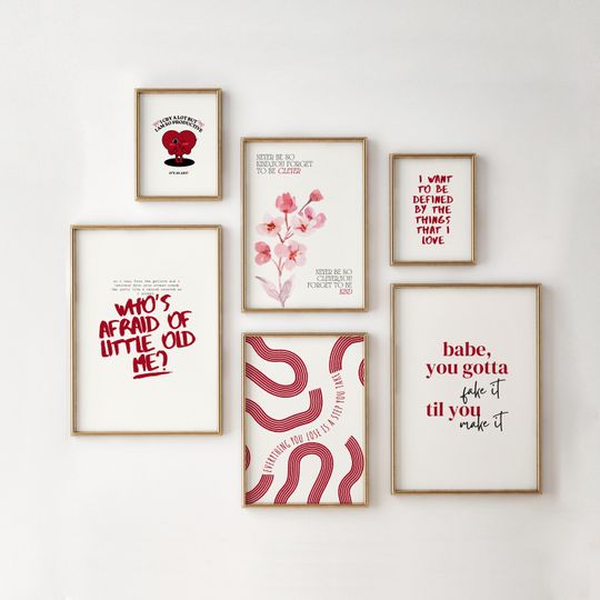Discover Taylor Inspired Red Album Print Set: Dorm Room Decor (Digital Download)