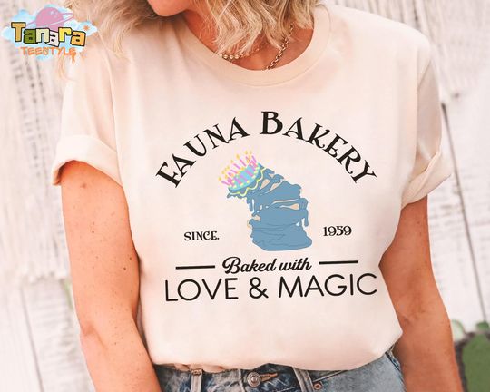 Discover Disney Aurora Sleeping Beauty Fauna Bakery Shop Fairy Godmothers T-Shirt, Magic Kingdom Disneyland Family Holiday Vacation Gift