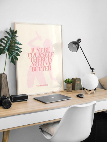 Discover Taylorr Swifts Poster Just Be Yourself Print, Inspirational Wall Art for Fans, taylor version Decor, Dorm Room Poster, Motivational Quote Art