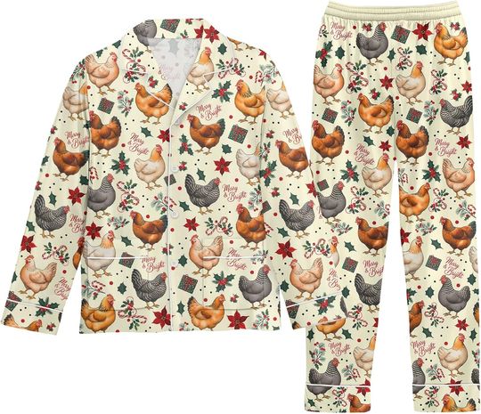 Discover Unisex Fleece Pajama Set, Fall & Christmas Pajamas, Soft Warm Matching Sleepwear Gift for Women Men With Pockets