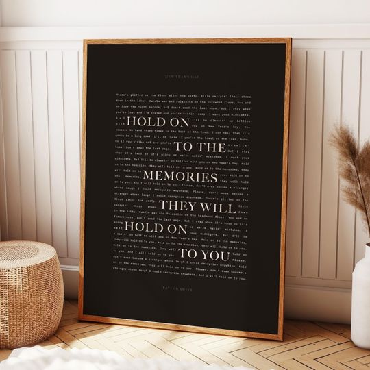 Discover New Year's Day Printable Poster, Swift Lyric Wall Art, Motivational Print, TS Music, Girlie Home Decor, Digital Download