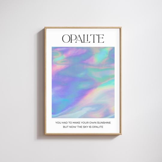 Discover Opalite Lyrics Print, Taylor Inspired Wall Art, The Life of a Showgirl, Digital Download, TS12 Printable