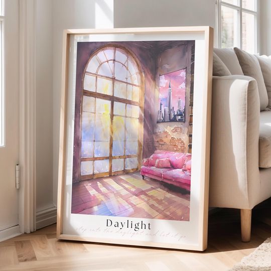 Discover Daylight Print, Watercolor Illustration, Tay Wall Art, Watercolour Art, Lover Print, New York City Print, Trendy Wall Art, Music Gift Idea