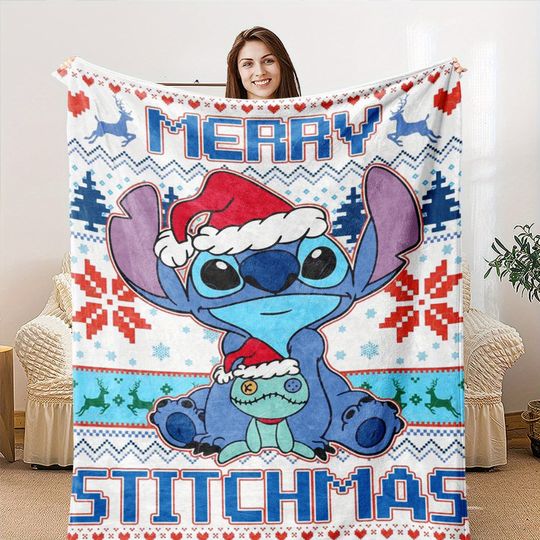 Discover DISNEY STITCH's CHRISTMAS FUN Blanket: THE WARM GUARDIAN of "MERRY STITCHMAS”