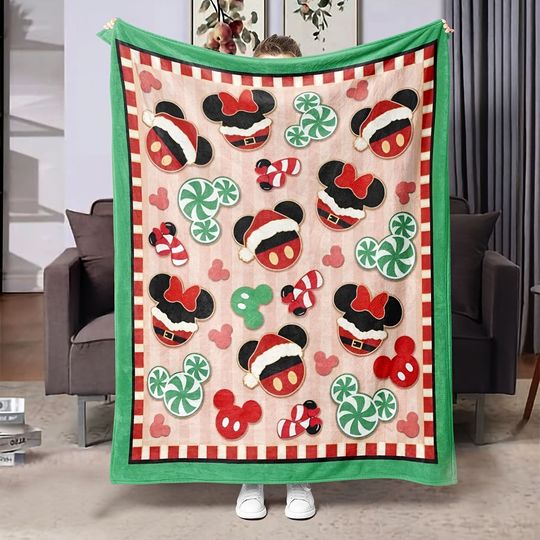 Discover Disney Mickey Christmas Carnival Blanket: A heart-warming Choice of sweet Candy and classic cute fun
