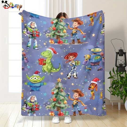 Discover Disney Toy Story Christmas Adventure Blanket: Happy Christmas, Accompanied by partners