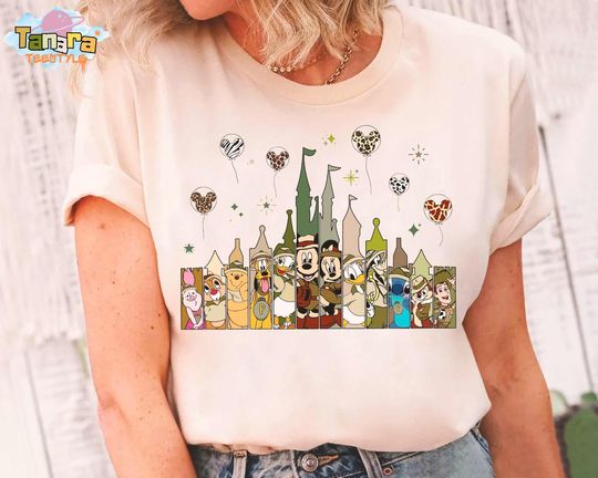 Discover Mickey Mouse & Friends Animal Kingdom Balloon T-Shirt, Crop Top, Disney World Donald Goofy Pluto Safari Mode, Matching Tee, Birthday Gift