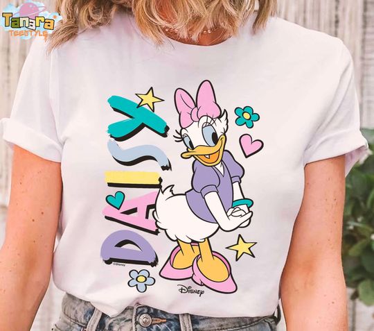 Discover Daisy Duck Disney Tee, Retro 90s Mickey and Friends Shirt, Cute Matching Family Vacation Outfit, Perfect for WDW and Disneyland Gifts