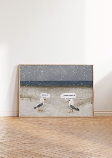 Discover Snow On The Beach Seagull Print: Taylorr Swifts Lyrics