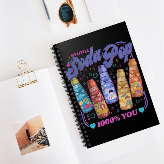Discover My Little Soda Pop Spiral Notebook for Kpop Demon Hunter fans, Saja Boys, Gift for Students, Journaling, Back to School, Party Favors