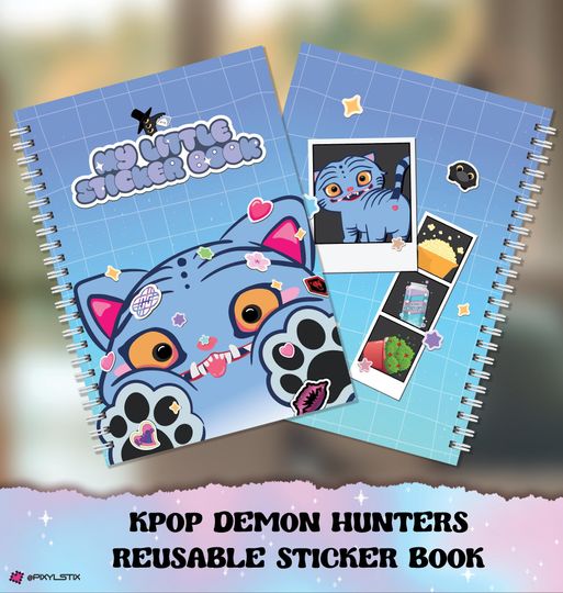 Discover KPDH | Kpop Demon Hunters | Derpy & Sussie 'My Little Sticker Book' A5 Blank Reusable Sticker Book | 50 pages | Kpop Fan Art