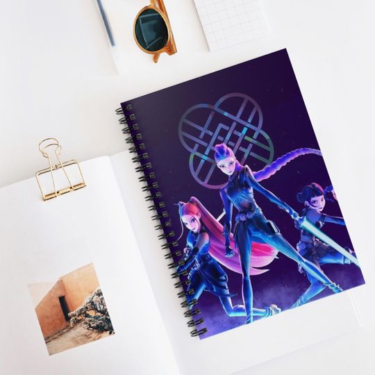 Discover K-POP DEMON HUNTERS Spiral Notebook, Ruled Line, Stationery Gift, K-Pop Fan Journal, College Student Planner