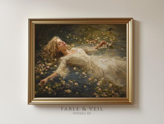 Discover Taylorr Swifts Inspired Ophelia Art Print  Romantic Floral Printable Wall Art