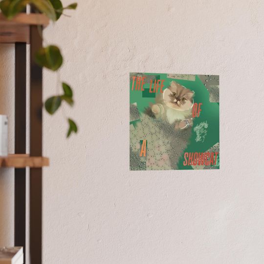 Discover The Life of a Showcat Poster, Vinyl Album Cover Print, Satin Matte Wall Decor, Archival Cat Art Print, Cat Lover Gift, Music Inspired Poster