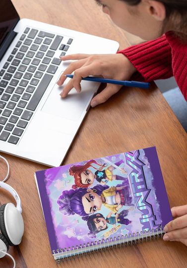 Discover K-Pop Demon Hunters Tiny Huntrix Spiral Notebook - Ruled Line, School Supplies, Stationery, Back to School Gift, Writing Journal, Notepad