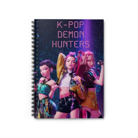 Discover K-Pop Demon Hunters Spiral Notebook, Cute Stationery, Gift for fan
