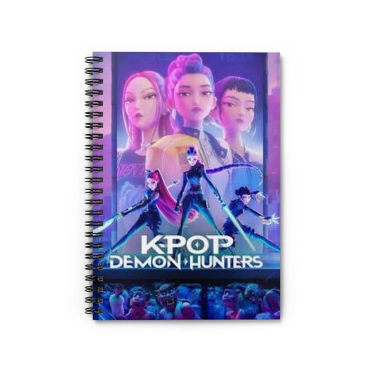 Discover K-Pop Demon Hunters Spiral Notebook - Ruled Line, Aesthetic Journal, Gift for Fans, Stationery, Creative Writing, School Supply